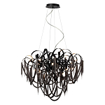 Люстра подвесная с объемной композицией из скрученных лент и металлических цепочек Atlantis Chain варинант исполнения - 4 | Loft Concept в Челябинске