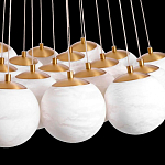 Люстра подвесная круглая с сферическими плафонами из натурального камня Glowing Spheres варинант исполнения - 3 | Loft Concept в Челябинске