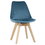 Стул с мягким велюровым сиденьем Arvika Blue варинант исполнения - 1 | Loft Concept в Челябинске