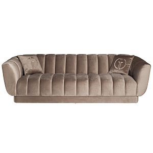 Диван трехместный велюровый серый Island of Comfort