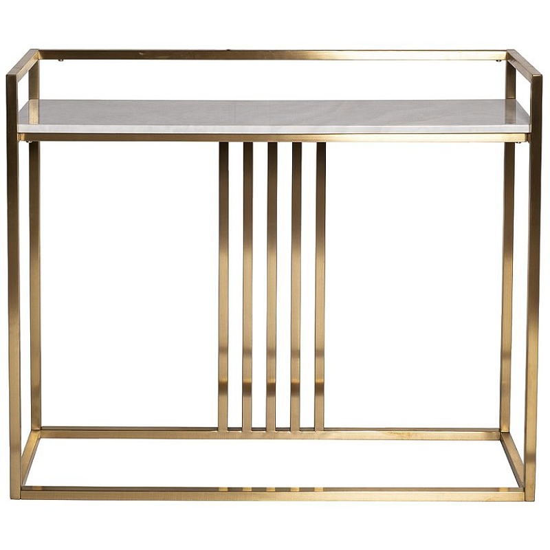 Консоль Nensi gold матовое золото Консоль Nensi gold матовое золото в Челябинске | Loft Concept