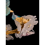 Люстра круглая на золотом каркасе с птичками и цветочным декором Miscellaneous herbs варинант исполнения - 9 | Loft Concept в Челябинске