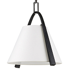 Подвесной светильник в форме конуса с белым тканевым абажуром и чёрным каркасом Stylish Solution варинант исполнения - 3 | Loft Concept в Челябинске
