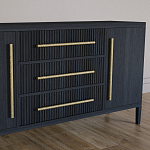 Буфет Primo с тремя ящиками и двумя фасадами Черный дуб варинант исполнения - 3 | Loft Concept в Челябинске