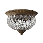 Потолочный светильник с чашеобразным плафоном из толстого волнообразного стекла и широким узорчатым основанием Hinkley варинант исполнения - 9 | Loft Concept в Челябинске