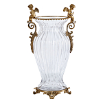 Ваза прозрачная с бронзовыми ручками в виде ангелов Eden Garden варинант исполнения - 1 | Loft Concept в Челябинске