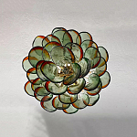 Люстра стеклянная с зелеными лепестками Green Leaf Fall варинант исполнения - 4 | Loft Concept в Челябинске