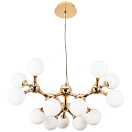 Люстра с плафонами из стеклянных шаров Pearls Suspension Gold Chandelier варинант исполнения - 2 | Loft Concept в Челябинске