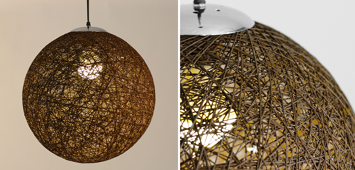 Подвесной светильник Moooi Thread Papier Mache Lamp brown Подвесной светильник Moooi Thread Papier Mache Lamp brown - Loft-Concept в Челябинске