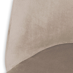 Барный стул со спинкой и металлической подставкой на 4-х деревянных ножках Бежевый Велюр Vendramin Chair варинант исполнения - 3 | Loft Concept в Челябинске