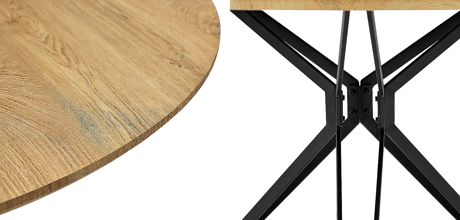 Стол круглый в стиле Лофт Mahoney Table Стол круглый в стиле Лофт Mahoney Table - Loft-Concept в Челябинске