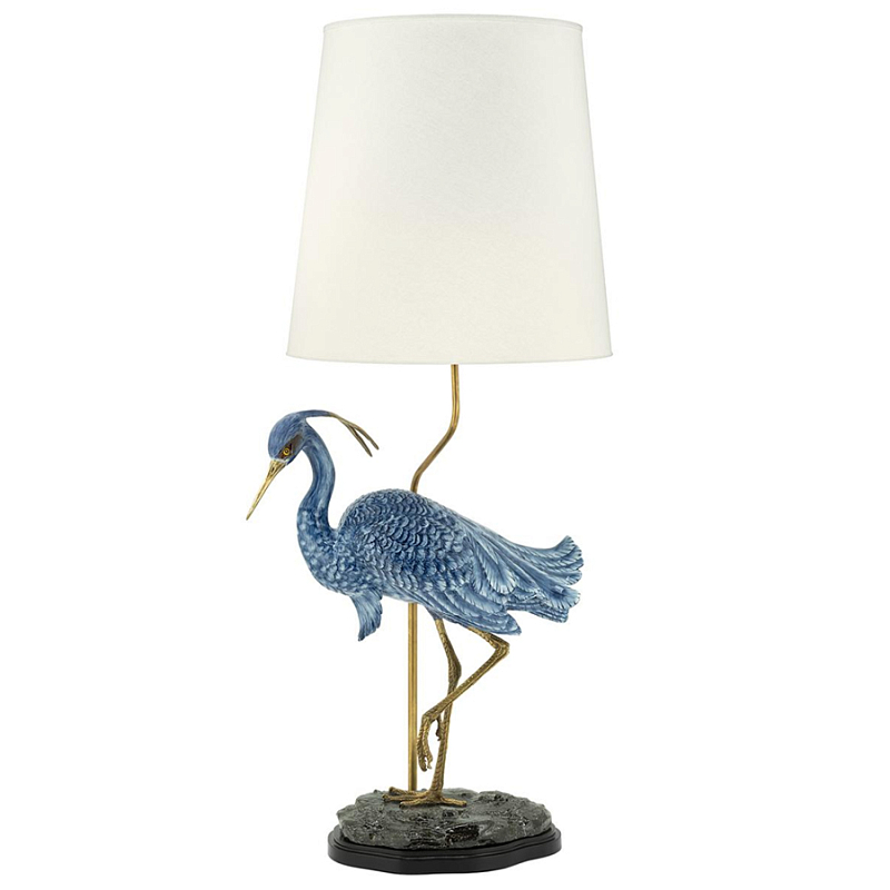 Настольная лампа ABHIKA LAMPTABLE HERON Голубой Золотой Настольная лампа ABHIKA LAMPTABLE HERON Голубой Золотой в Челябинске | Loft Concept