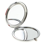 Зеркало карманное складное круглое из натурального камня Оникс в подарочной упаковке Silver Stone Mirrors варинант исполнения - 2 | Loft Concept в Челябинске