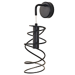 Бра светодиодное из металла со спиральным декоративным элементом черное Metal Spiral варинант исполнения - 1 | Loft Concept в Челябинске