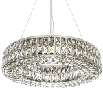Круглая люстра с хрустальным декором Langlais Crystal Chrome Chandelier варинант исполнения - 1 | Loft Concept в Челябинске