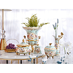 Шкатулка голубого цвета с цветочными орнаментами Blue Garden варинант исполнения - 8 | Loft Concept в Челябинске