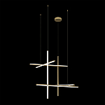 Люстра с 6-ю  пересекающимися цилиндрическими плафонами на тонких тросах Trumpet tube варинант исполнения - 5 | Loft Concept в Челябинске