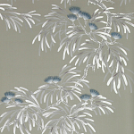 Обои ручная роспись Silk Tree Special Colourway on Pale Grey dyed silk варинант исполнения - 2 | Loft Concept в Челябинске