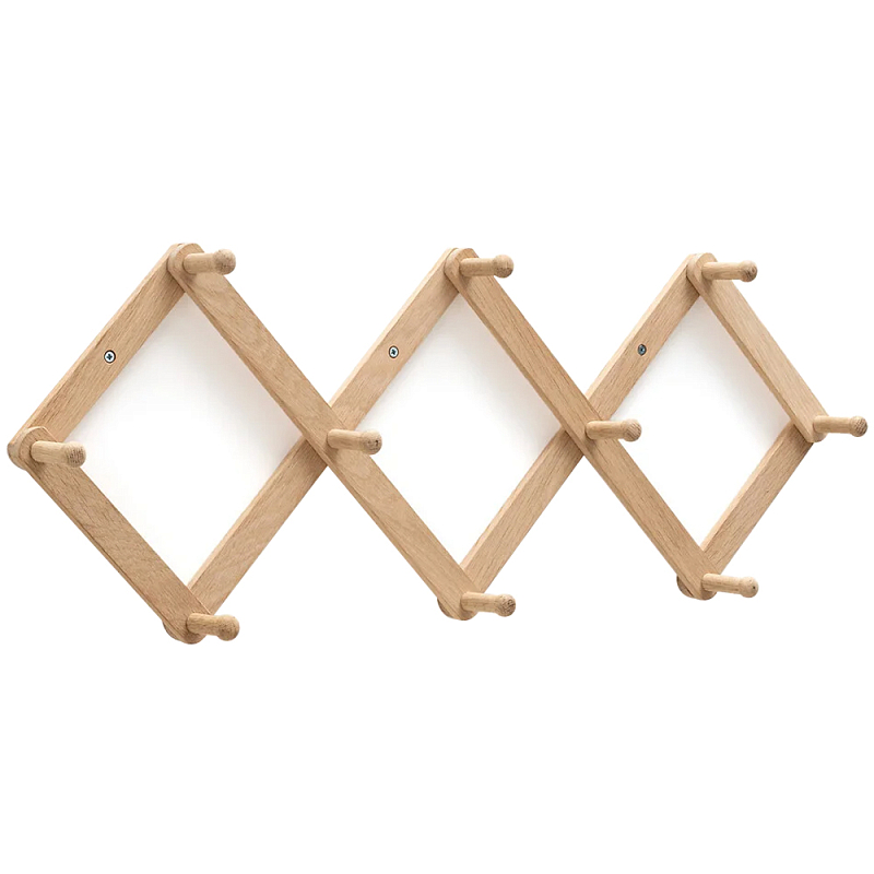 Настенная деревянная раздвижная вешалка Larson Wood Hanger Древесина Настенная деревянная раздвижная вешалка Larson Wood Hanger Древесина в Челябинске | Loft Concept