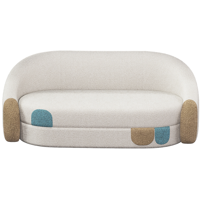 Дизайнерский Диван Undina Молочный Песочный Голубой в Челябинске | Loft Concept 