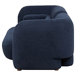 Дизайнерский двухместный диван с мягкими спинкой и подлокотниками синий Madelaine Sofa Blue варинант исполнения - 6 | Loft Concept в Челябинске