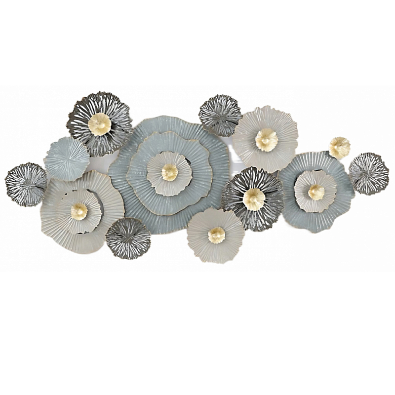 Панно настенное Blank Sheet Gray Flower Серый Панно настенное Blank Sheet Gray Flower Серый в Челябинске | Loft Concept