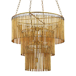 Люстра трёхъярусная золотого цвета Metal Tentacles варинант исполнения - 1 | Loft Concept в Челябинске