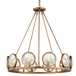 Люстра круглая с прозрачными рельефными плафонами Crystal Prism варинант исполнения - 1 | Loft Concept в Челябинске