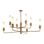 Люстра на штанге с 8-ю цилиндрическими матовыми плафонами и шарами из камня Orb Essence варинант исполнения - 8 | Loft Concept в Челябинске