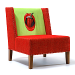 FUN Armchair "Chili Pepper" Red Дизайнерское кресло с цветным принтом варинант исполнения - 2 | Loft Concept в Челябинске