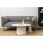 Кофейный столик с круглой столешницей на белом мраморном основании Original Foundation варинант исполнения - 2 | Loft Concept в Челябинске