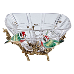 Чаша квадратная из прозрачного стекла с фигурками разноцветных птиц Eden Garden варинант исполнения - 1 | Loft Concept в Челябинске