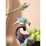 Чаша темно-синего цвета из фарфора с разноцветной птичкой Eden Garden porcelain and bronze варинант исполнения - 15 | Loft Concept в Челябинске