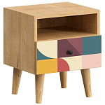 Прикроватная тумба с изображением на ящике Elise Nightstand варинант исполнения - 1 | Loft Concept в Челябинске