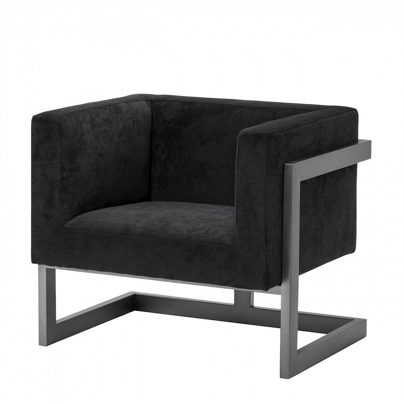 Кресло Eichholtz Chair Mendoza Черный Темная бронза в Челябинске | Loft Concept 