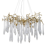 Люстра подвесная с прозрачными подвесками в форме капель Droplet Chandelier варинант исполнения - 1 | Loft Concept в Челябинске