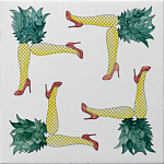 Плитка дизайнерская с рисунком Пина Колада варинант исполнения - 2 | Loft Concept в Челябинске