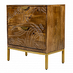 Прикроватная тумба с фактурным фасадом Termite варинант исполнения - 3 | Loft Concept в Челябинске