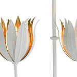 Люстра белая прямоугольная с абажурами в виде цветков тюльпана White Tulips варинант исполнения - 1 | Loft Concept в Челябинске