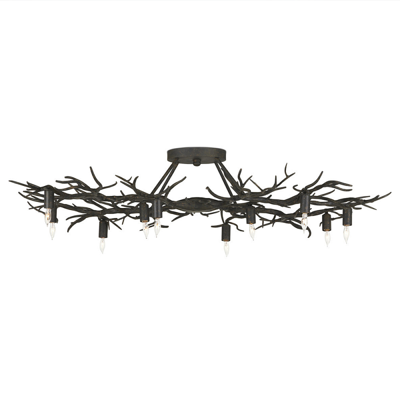 Потолочная люстра круглая в виде веток Branched Tree Chandeliers Темная бронза винтаж в Челябинске | Loft Concept 