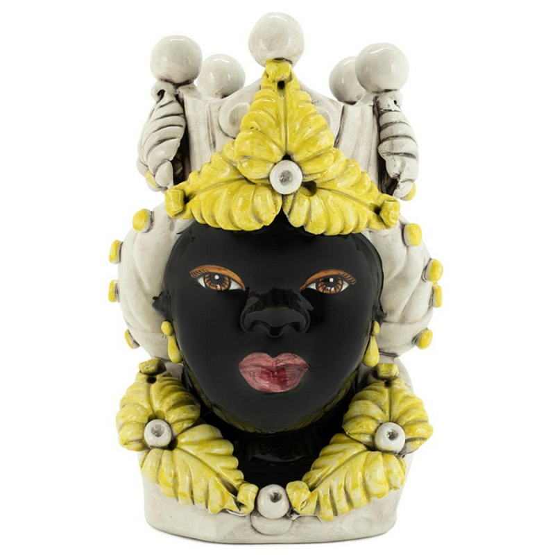 Ваза Vase Moro Lady Eve Yellow Черный Бежевый Желтый в Челябинске | Loft Concept 