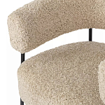 Кресло полукруглое мягкое с буклированной обивкой Armchair with Boucle Upholstery варинант исполнения - 2 | Loft Concept в Челябинске