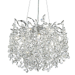 Люстра с хрустальными подвесками на металлических ветках Fairytree Light Silver Chandelier 10 варинант исполнения - 1 | Loft Concept в Челябинске