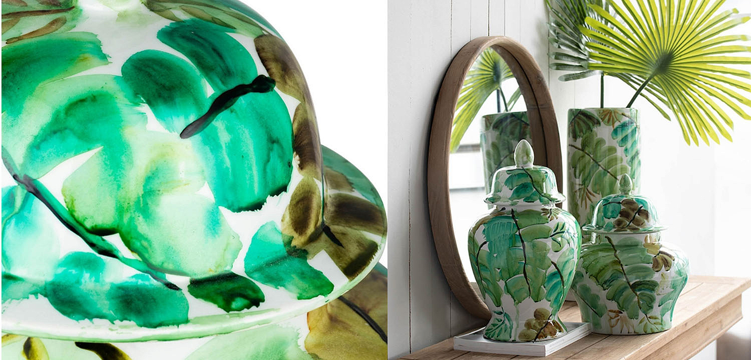 Ваза Vase Green Leaves II Ваза Vase Green Leaves II - Loft-Concept в Челябинске