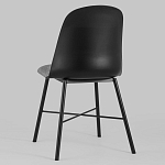 Стул из прочного пластика на металлическом основании Anora Black варинант исполнения - 5 | Loft Concept в Челябинске