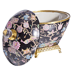 Шкатулка черного цвета с цветочной росписью Eden Garden варинант исполнения - 2 | Loft Concept в Челябинске