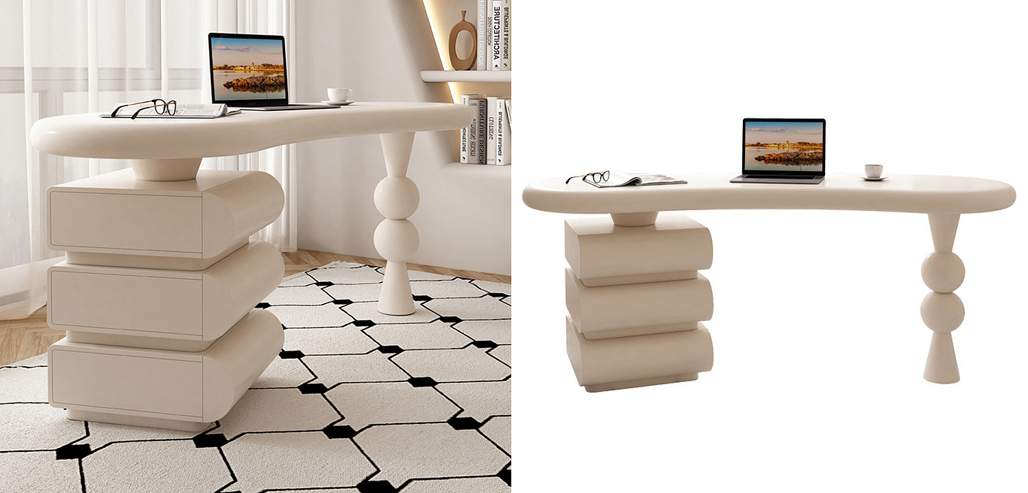 Рабочий стол Cecil Unique Shape Desk Рабочий стол Cecil Unique Shape Desk - Loft-Concept в Челябинске