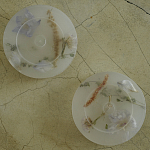 Круглая подставка под благовония из эпоксидной смолы с цветами белая Epoxy Resin Flowers Incense Stand White варинант исполнения - 2 | Loft Concept в Челябинске