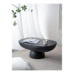 Столик кофейный черного цвета с овальной столешницей и круглым основанием Black Dalmen Table варинант исполнения - 3 | Loft Concept в Челябинске