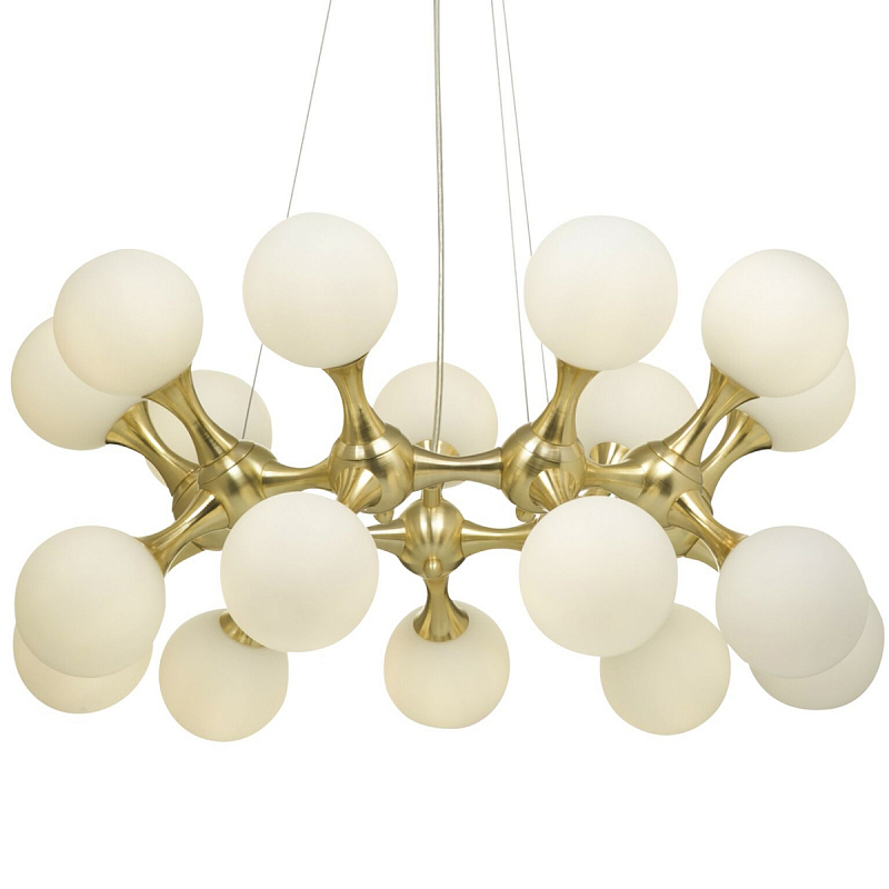 Люстра MOONDROP Chandelier Gold 18 Золотой Белый Люстра MOONDROP Chandelier Gold 18 Золотой Белый в Челябинске | Loft Concept